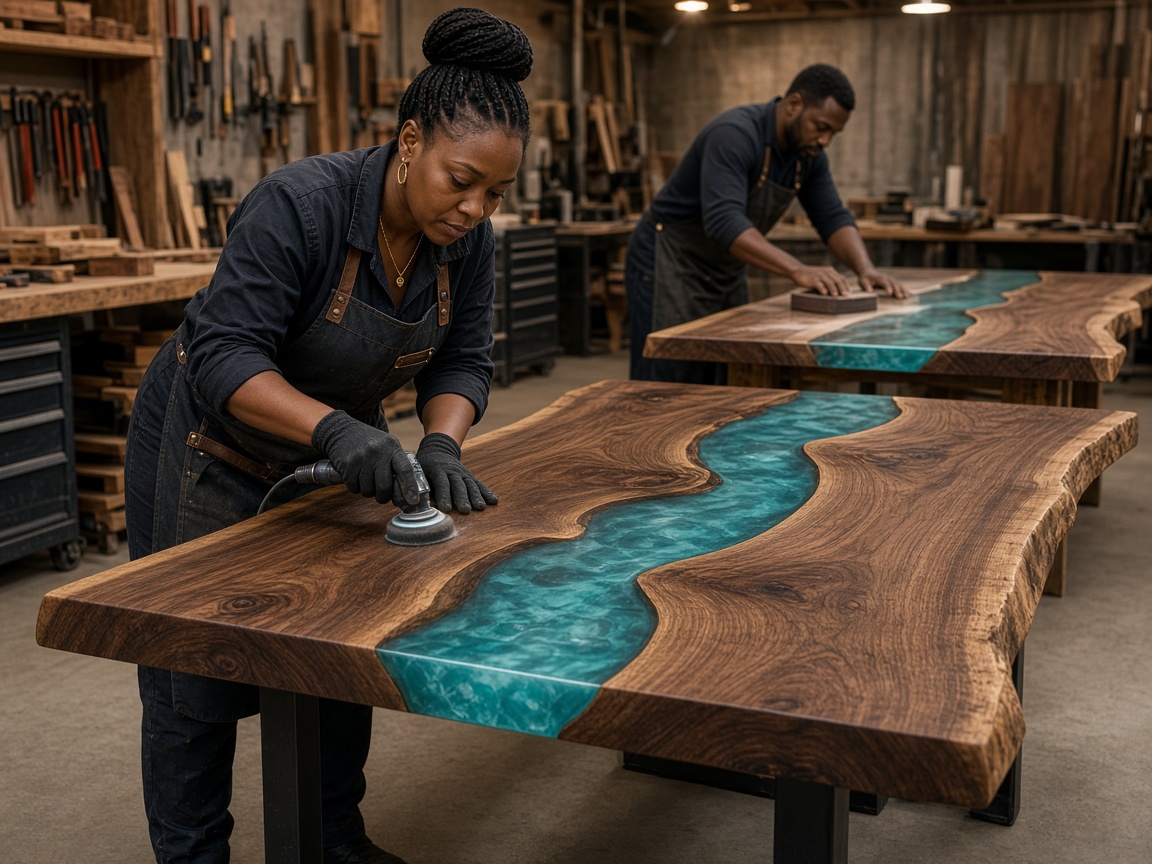 River table and epoxy countertop training