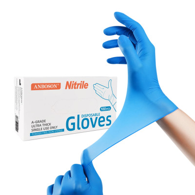 Disposable Rubber Gloves Blue